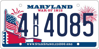 MD license plate 4MD4085