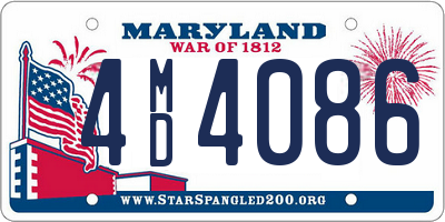 MD license plate 4MD4086