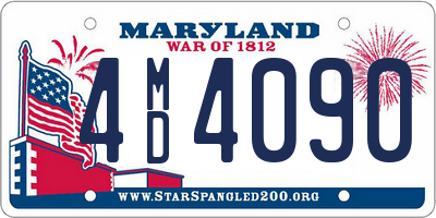 MD license plate 4MD4090