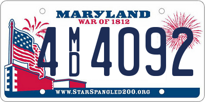 MD license plate 4MD4092