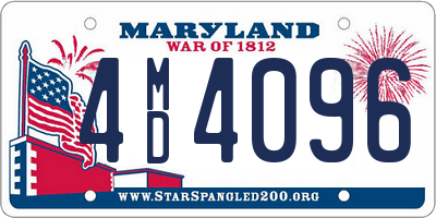 MD license plate 4MD4096