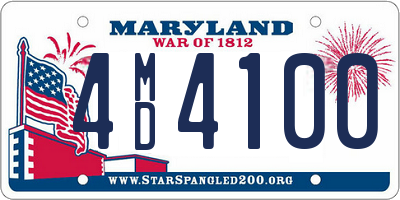 MD license plate 4MD4100