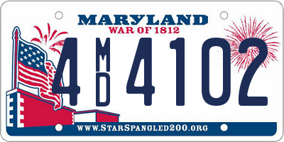 MD license plate 4MD4102