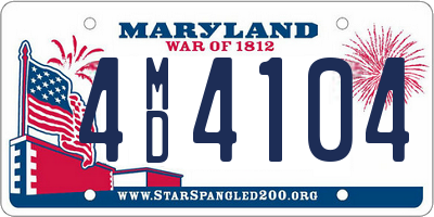MD license plate 4MD4104