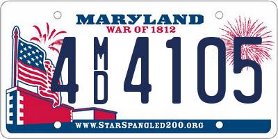 MD license plate 4MD4105
