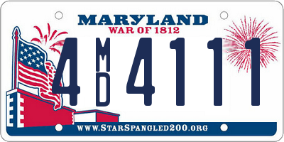 MD license plate 4MD4111