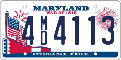 MD license plate 4MD4113