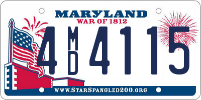 MD license plate 4MD4115