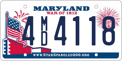 MD license plate 4MD4118