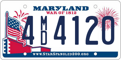 MD license plate 4MD4120