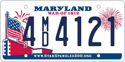 MD license plate 4MD4121