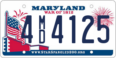 MD license plate 4MD4125