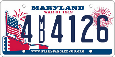 MD license plate 4MD4126