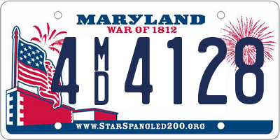 MD license plate 4MD4128