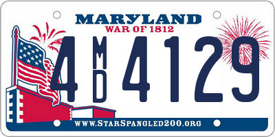 MD license plate 4MD4129