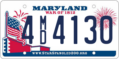 MD license plate 4MD4130