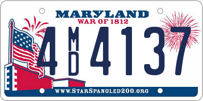 MD license plate 4MD4137