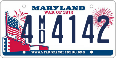 MD license plate 4MD4142