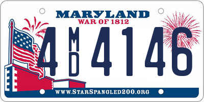 MD license plate 4MD4146