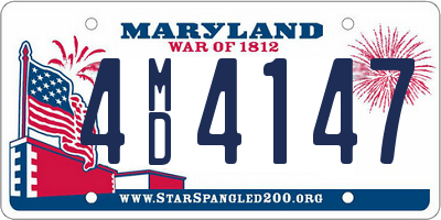 MD license plate 4MD4147