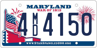 MD license plate 4MD4150