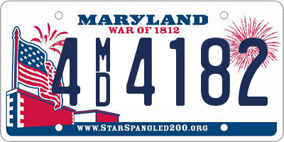 MD license plate 4MD4182