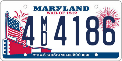 MD license plate 4MD4186