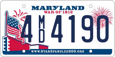 MD license plate 4MD4190
