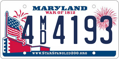 MD license plate 4MD4193