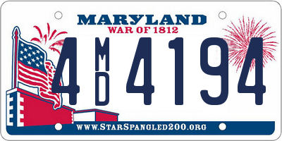 MD license plate 4MD4194