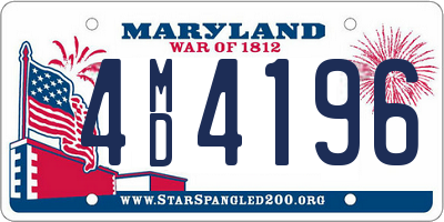 MD license plate 4MD4196