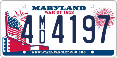 MD license plate 4MD4197