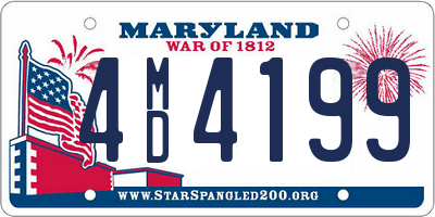 MD license plate 4MD4199