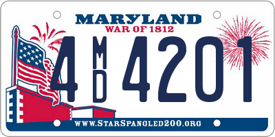 MD license plate 4MD4201