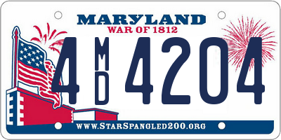 MD license plate 4MD4204