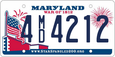 MD license plate 4MD4212