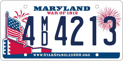 MD license plate 4MD4213