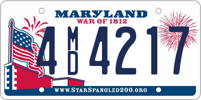 MD license plate 4MD4217