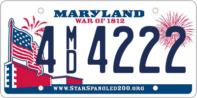 MD license plate 4MD4222