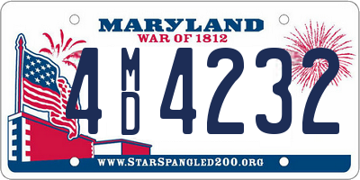MD license plate 4MD4232