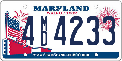 MD license plate 4MD4233