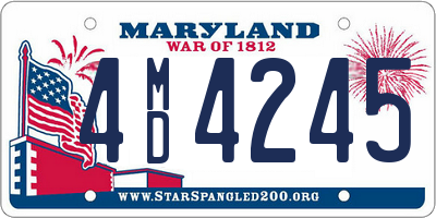 MD license plate 4MD4245