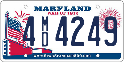 MD license plate 4MD4249