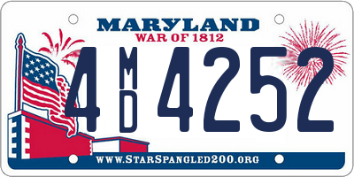 MD license plate 4MD4252