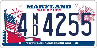 MD license plate 4MD4255