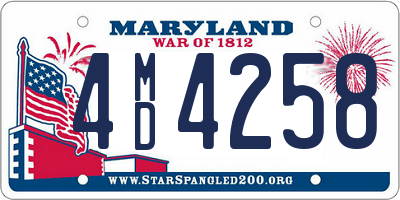 MD license plate 4MD4258