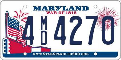 MD license plate 4MD4270