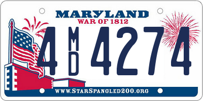 MD license plate 4MD4274