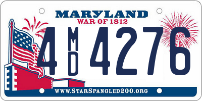 MD license plate 4MD4276