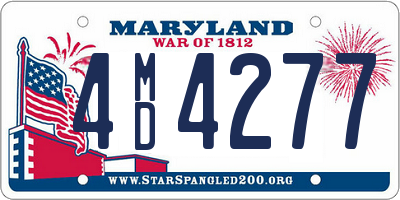 MD license plate 4MD4277
